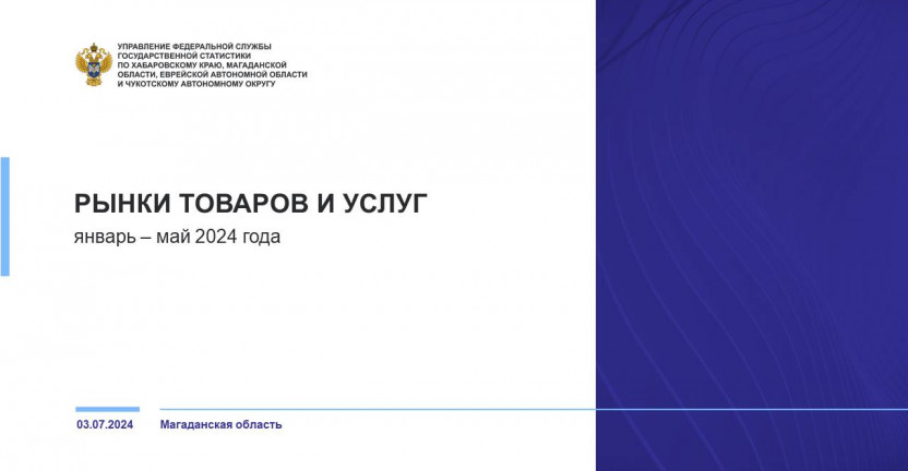 Рынки товаров и услуг в Магаданской области в январе-мае 2024г